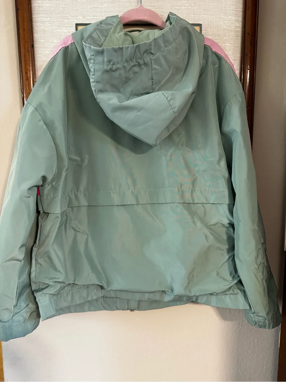 Gymboree Colorblock Hooded Puffer Jacket - Sage, Pinks & White